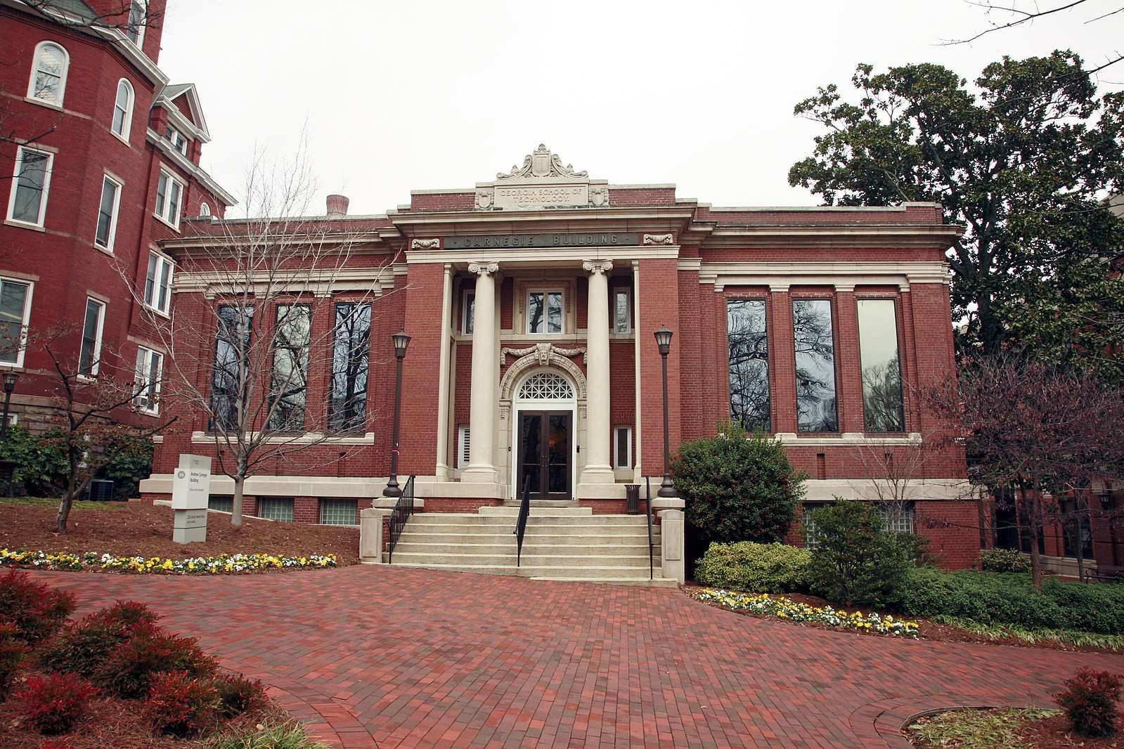 The Carnegie Building at Georgia Tech is featured.